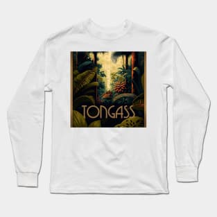 Tongass National Forest Vintage Travel Art Poster Long Sleeve T-Shirt